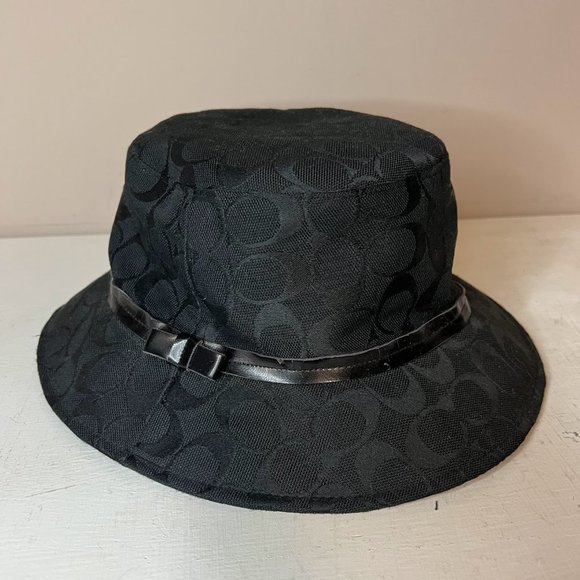 Coach Accessories - Vintage Coach Black Logo Bucket Hat Y2K 2000s